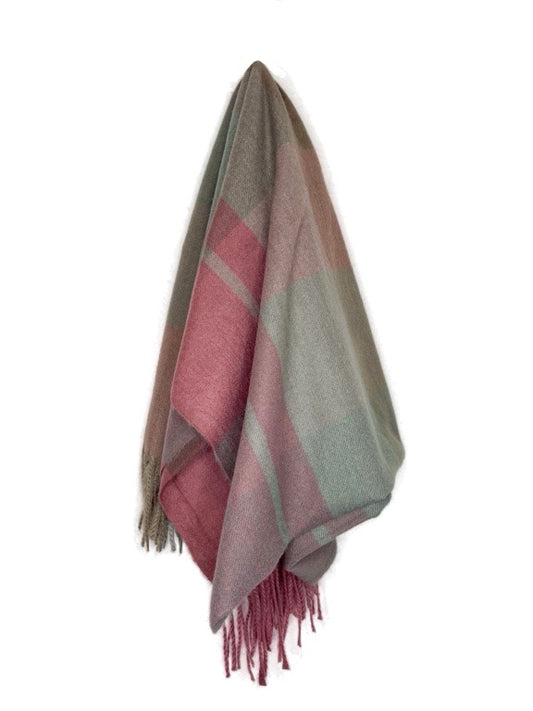 Thicker fabric check cashmere pashmina - 74 x 184cm - various colours