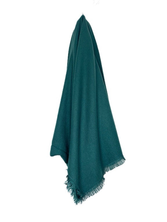 Cashmere scarf, plain colours with short fringe - 84 x 192cm- various