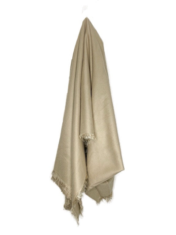 Cashmere scarf, plain colours with short fringe - 84 x 192cm- various