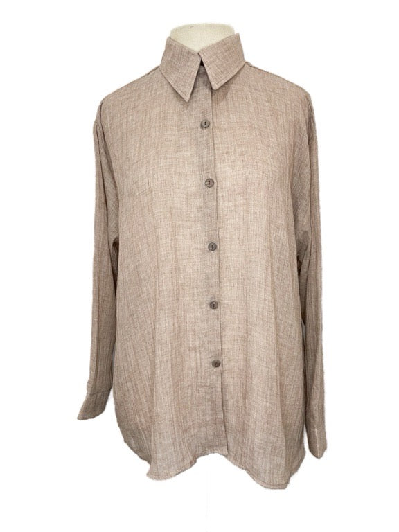 "Long Sleeve Full Button cotton Shirt" various colours one size/Large