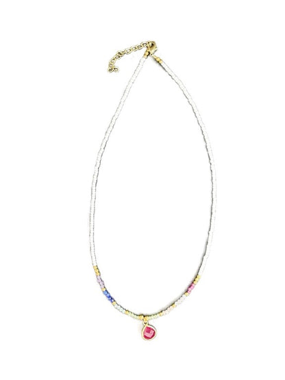 Rainbow crystal necklace with pendant