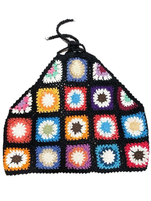 ❤ Granny square crochet halter top
