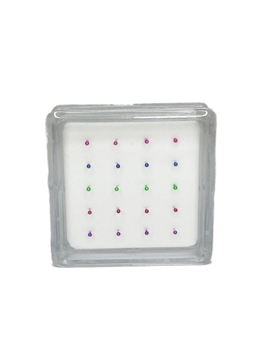 Plain colourful nose pins - various colours