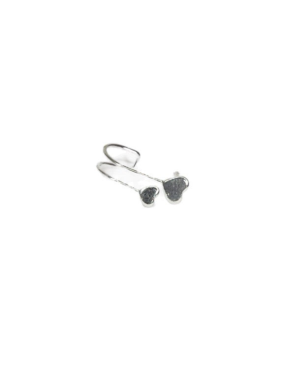 Double heart Stud