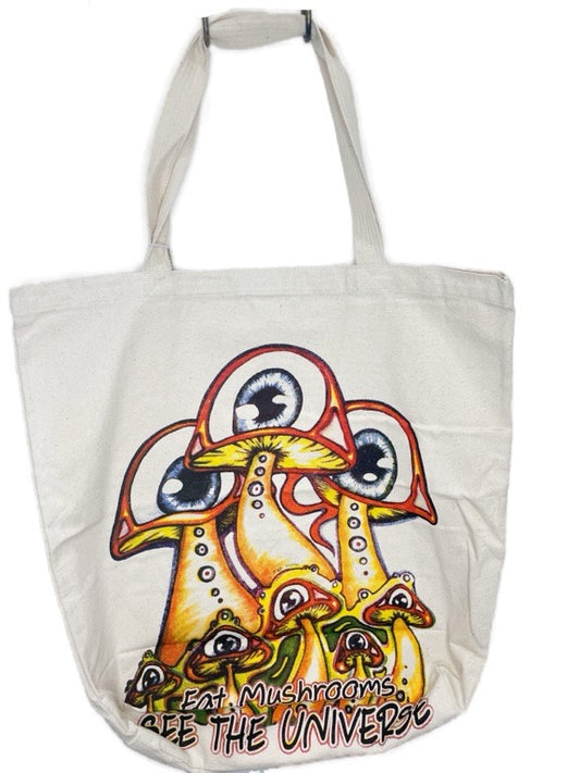 Cotton printed shopper bag - 49 x 49cm - various
