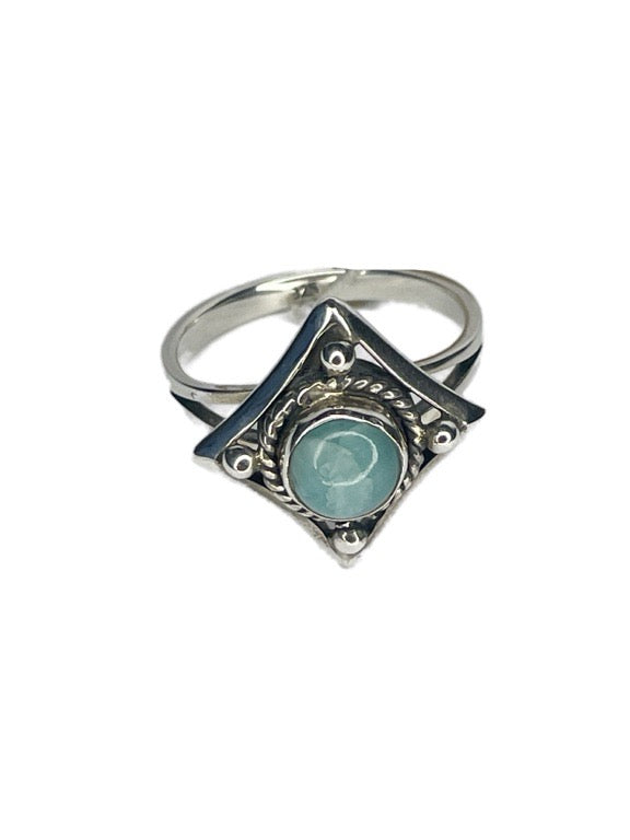 ❤Square design silver ring - various stones