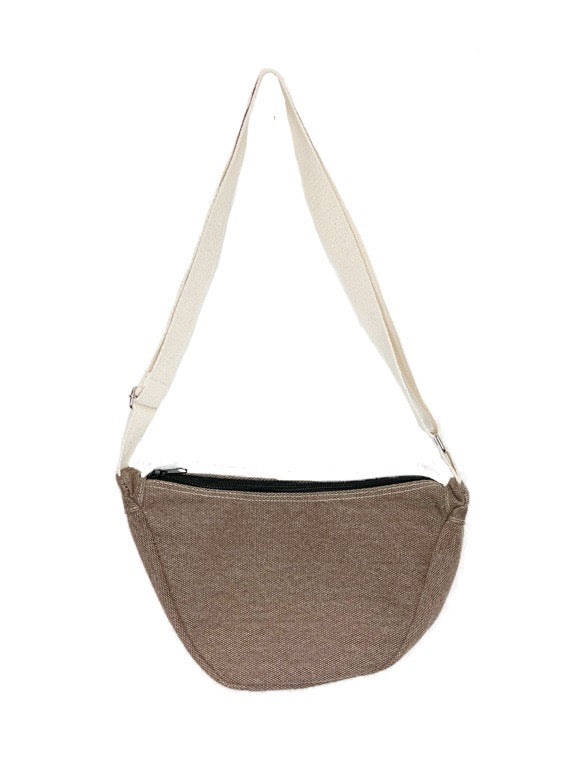 Canvas half moon bag - various