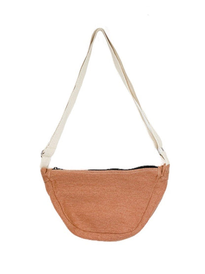 Canvas half moon bag - various