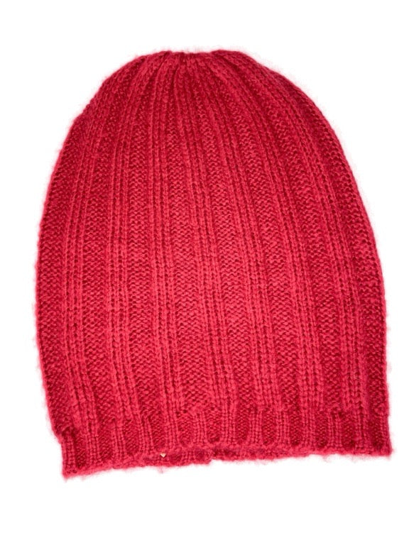 Knitted Beanie - Red