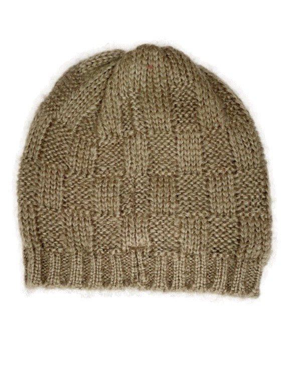 Beanie with block cable