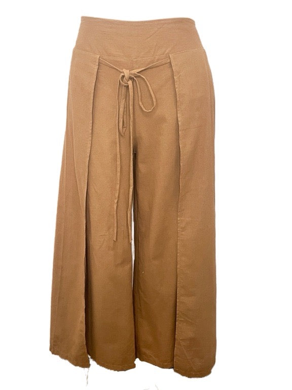 Mock wrap pant with front ties