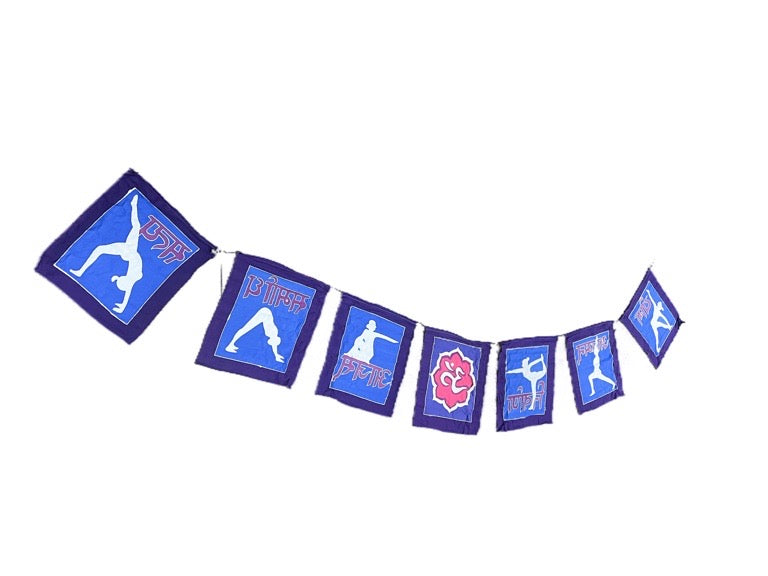 Gymnastics-themed banner with silhouettes on a white background