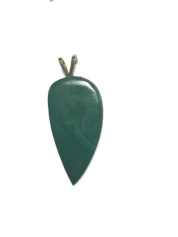 Green pendant on a white background