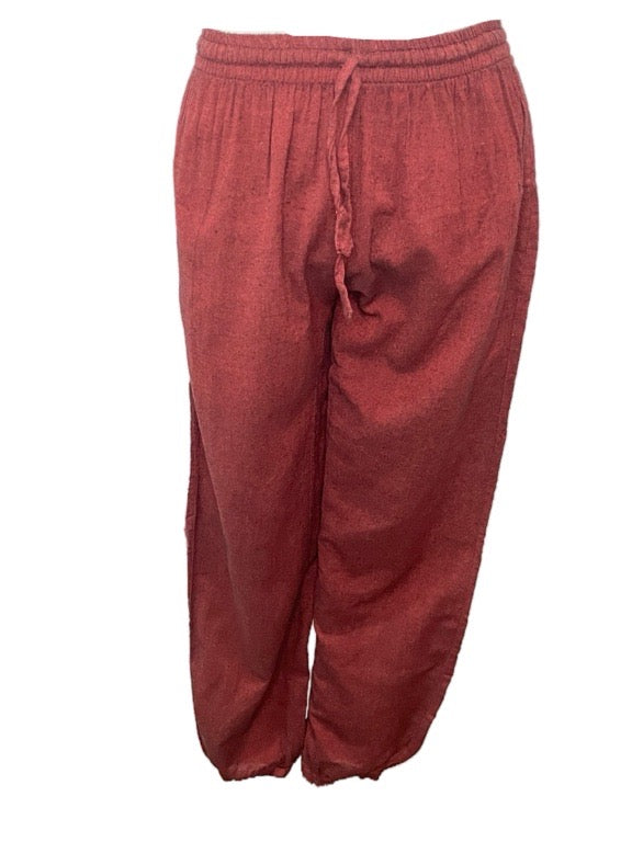 COTTON PANTS WITH HEM ELASTIC