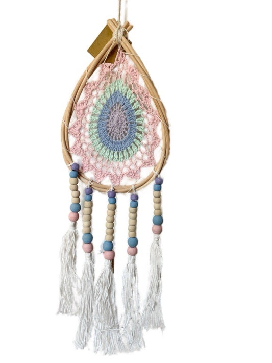 Drop shaped crochet dream catcher medium