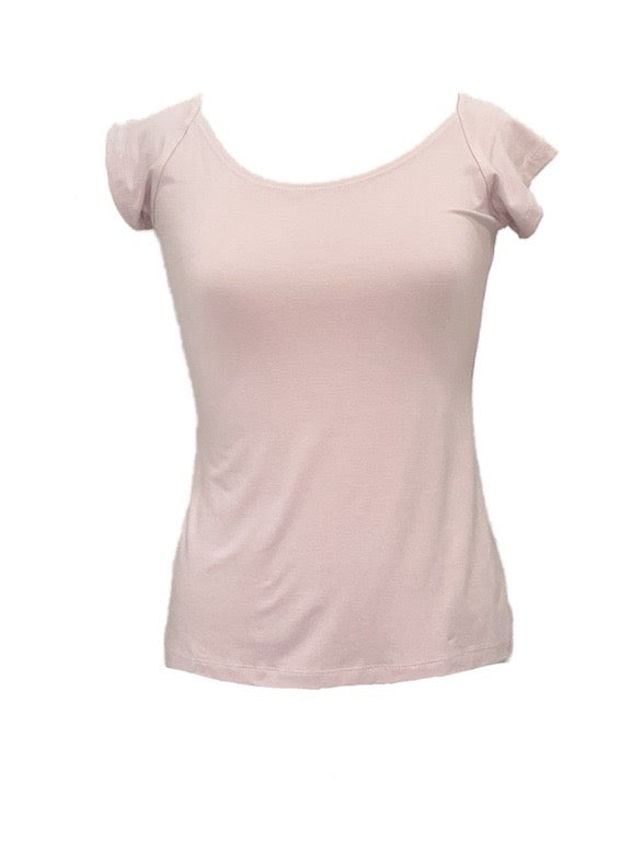 Yoga tee criss-cross back no print ST2