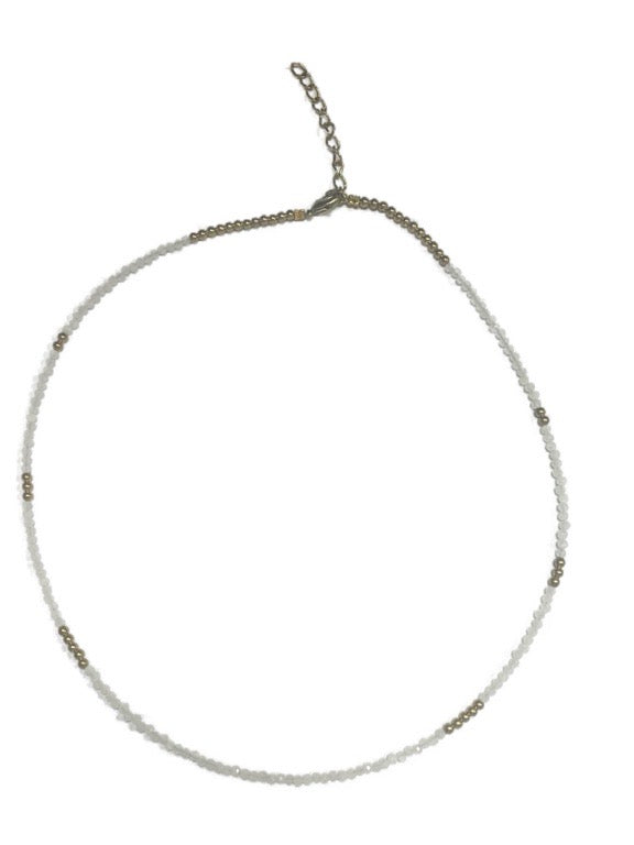 Crystal and Brass necklace