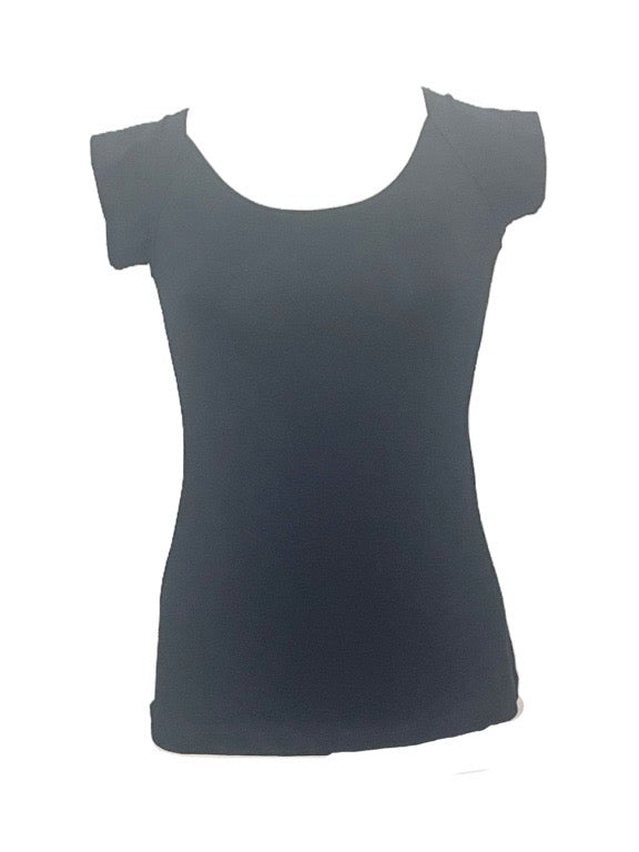 Yoga tee criss-cross back no print ST2