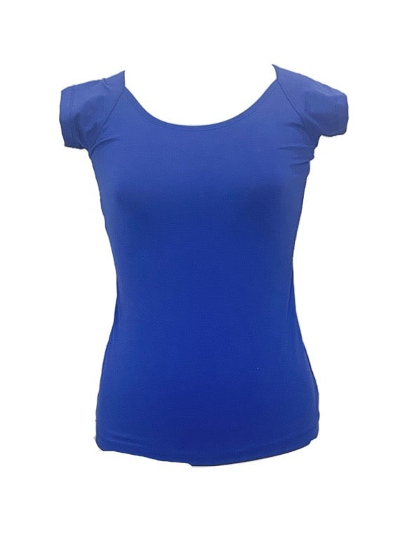 Yoga tee criss-cross back no print ST2
