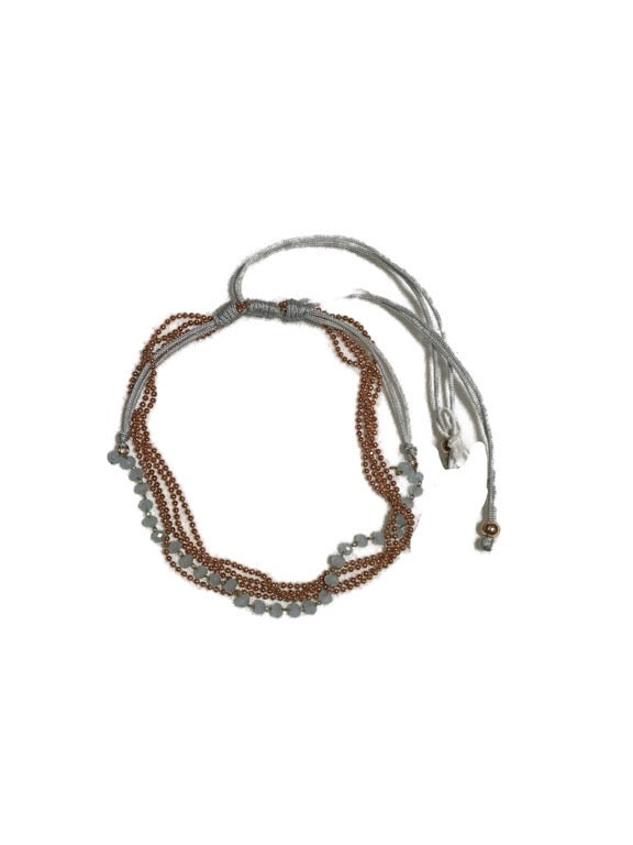 Bead and crystal ankle chain - various