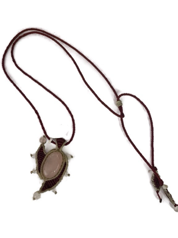 CRYSTAL MACRAME NECKLACE