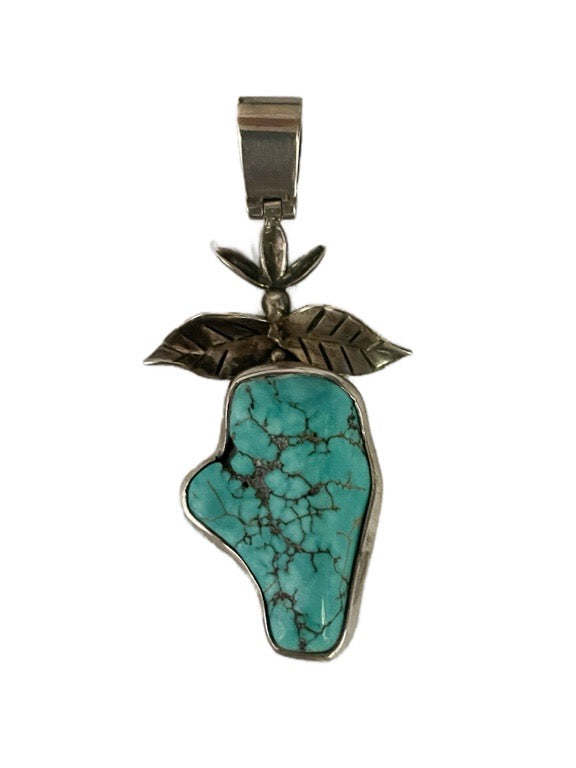 PENDENT TURQ, AQUA & GARN