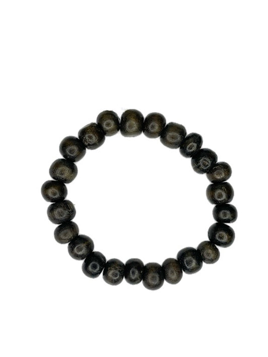 Wooden beads black bracelet