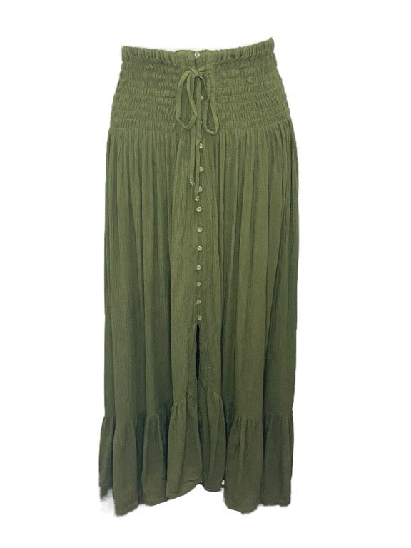 Lorena long skirt with buttons - various