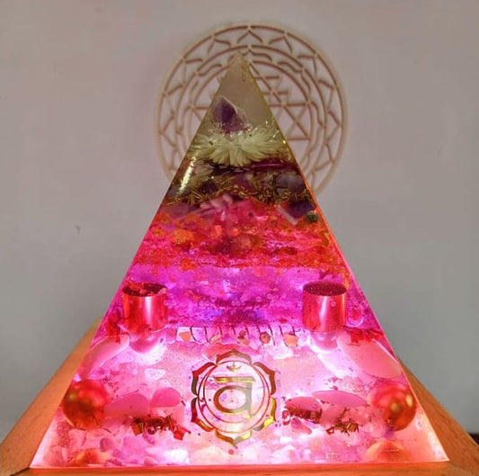 ❤Orgonite Pyramid- Pink Quartz