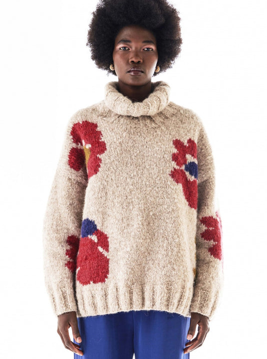 Forever Amano Flower Pulli Wool Jumper - various colours