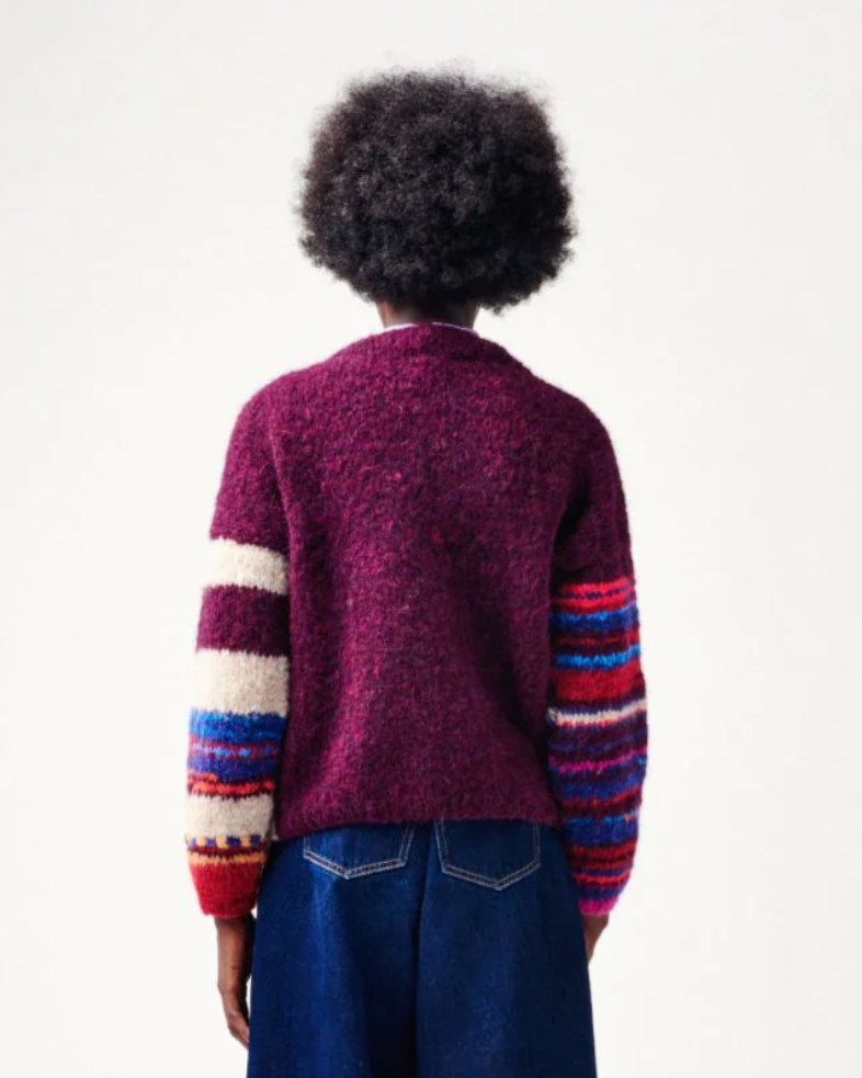 Forever Amano Zippy Cropped Alpaca Cardigan Jewel Colours