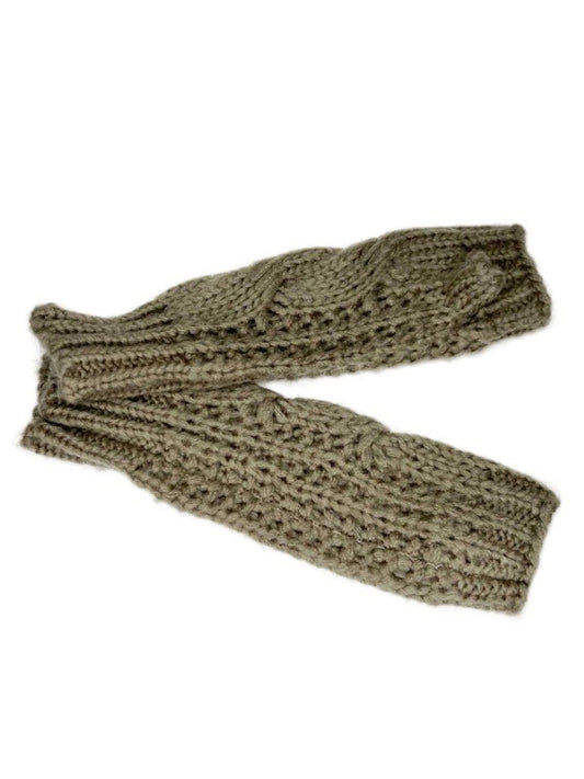 Hand warmers - grey ribbed