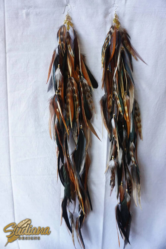 Sudiana Design Feather Earring Long