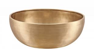 Brass bowl on a white background