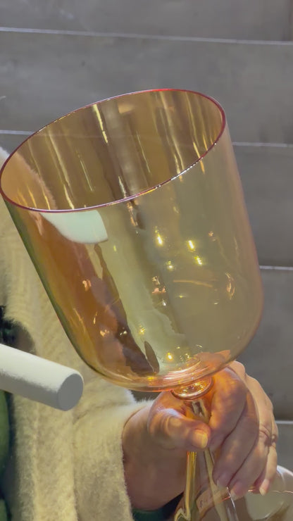 Rose Crystal Singing Chalice – F4 | Heart Chakra