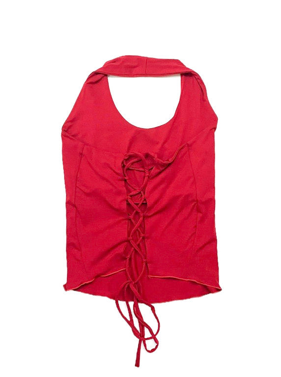 Yoga halter top with back lace-up - various colours and prints ST1