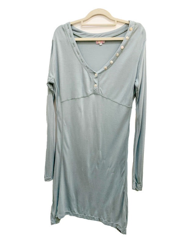 Dress Long Sleeve Button Detail - 75% SALE