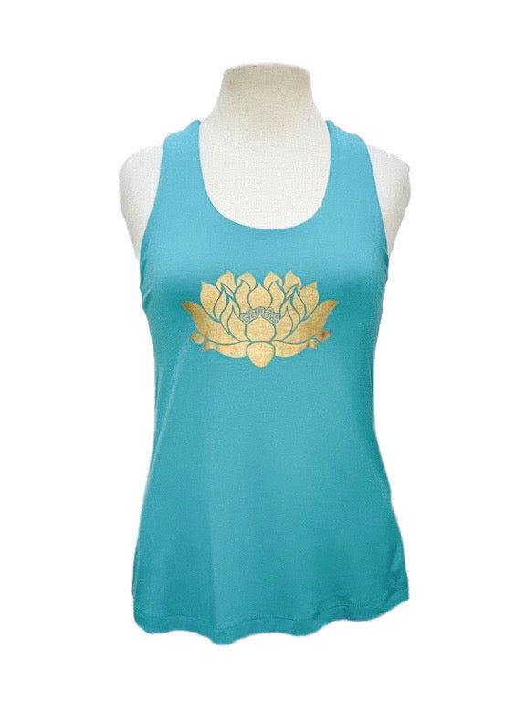 Yoga tank top with criss-cross back detail - various