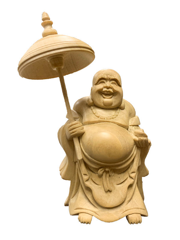 Chatra Buddha hand carved sandalwood 11cm