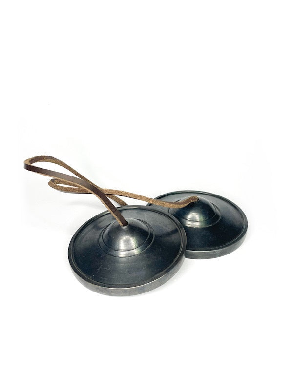 Tibetan tingsha chime bells - dark finish