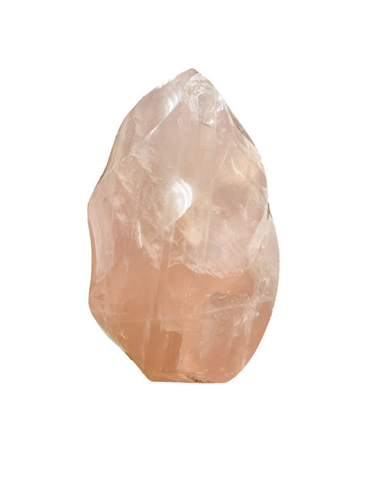 Large crystal - Rose quartz flame