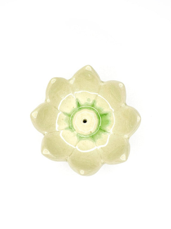 Ceramic incense holder - lotus - various