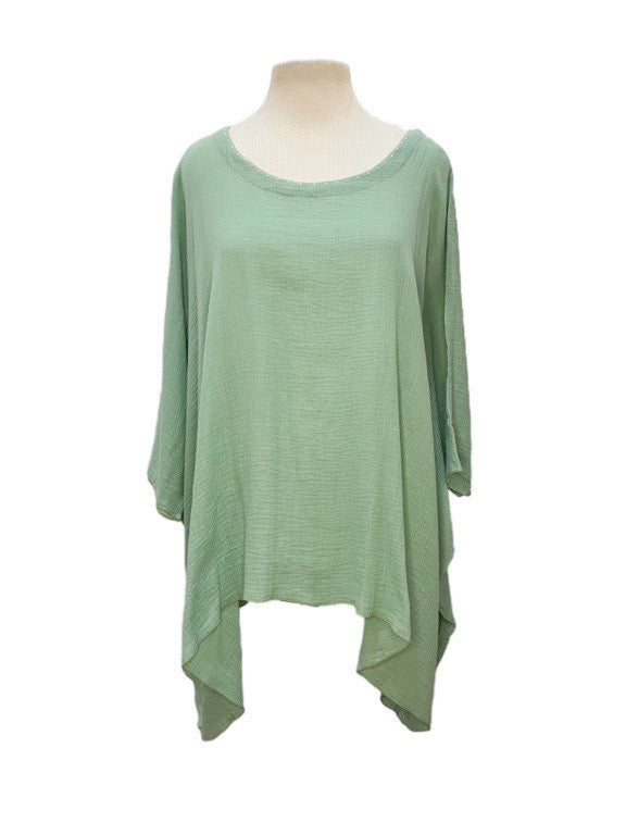 Sandy organic cotton poncho top