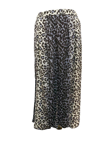 3/4 leopard print wide leg - various colours