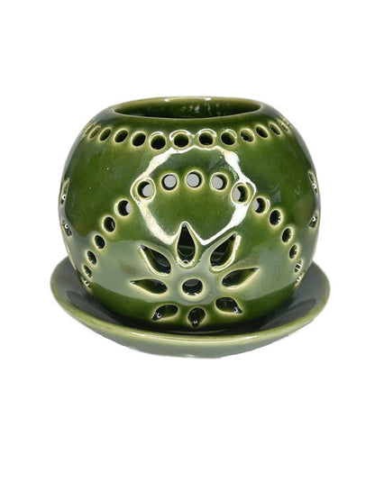 Ceramic candle holder/oil burner - various