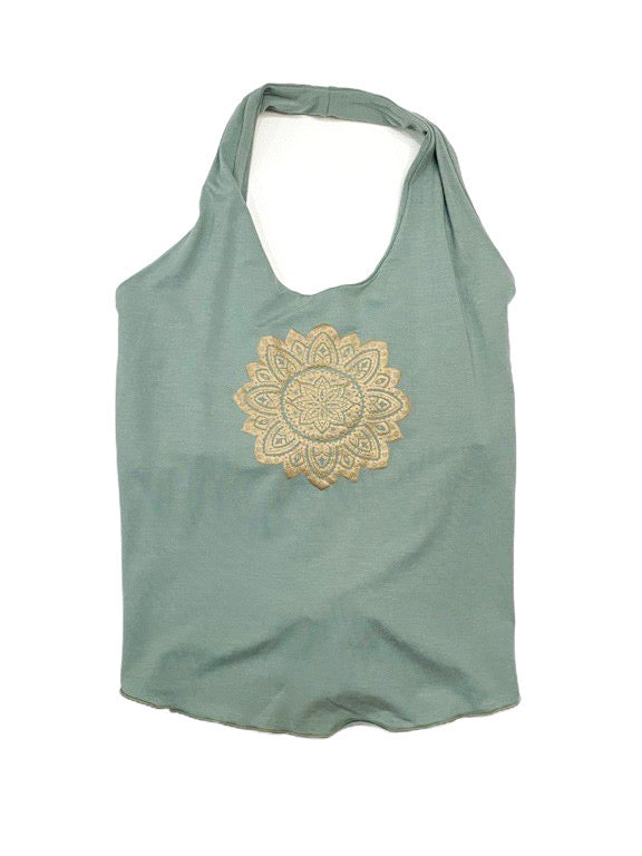 Yoga halter top with back lace-up - various colours and prints ST1