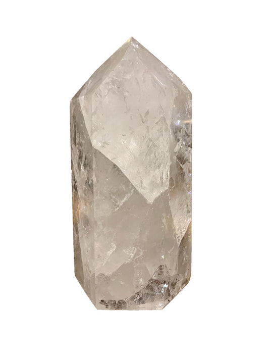 Large crystal - crackled quartz smooth point