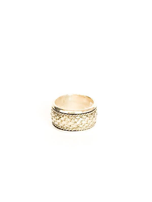 Weave Design Silver Ring