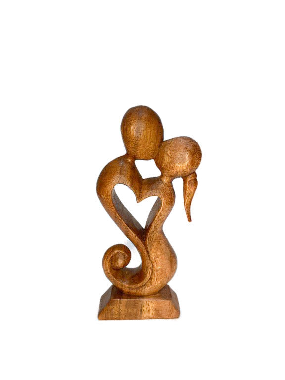 Lovers wooden statue 20cm