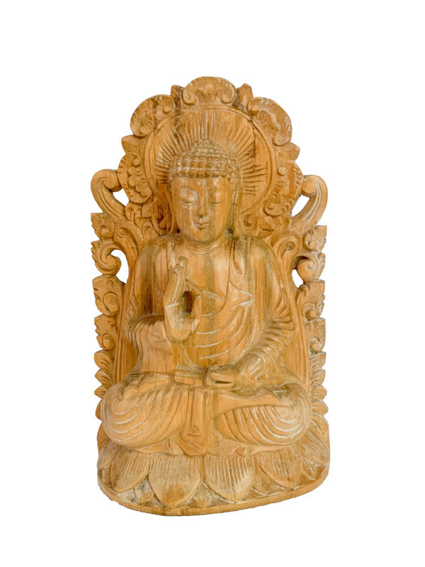 Buddha - hand carved wooden 21cm